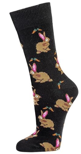 FussFreunde 2 Paar Oster-Socken mit Hasen Motiv, Geschenk (as3, numeric, numeric_36, numeric_41, regular, regular, Osterhase) von FussFreunde