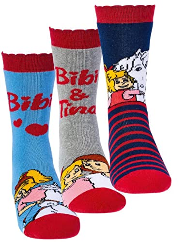 FussFreunde 3 Paar Ki. Stoppersocken, ABS mit Anti-Loch-Garantie-Garantie(Bibi und Tina, eu_footwear_size_system, toddler, women, numeric_range, medium, numeric_27, numeric_30) von FussFreunde