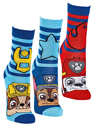 FussFreunde 6 Paar Cartoon, Comic, Lizenz Kindersocken, verschiedene Motive (as3, numeric, numeric_27, numeric_30, regular, Paw Patrol 3 Motive Jungen, 5-6 Jahre) von FussFreunde