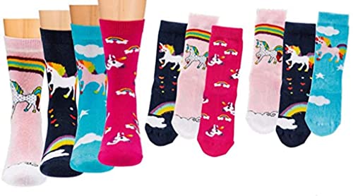 FussFreunde 6 Paar Mädchen, Jungen Socken, viele, viele Muster, Schadstoffgeprüft. mit ANTILOCH-GARANTIE (as3, numeric, numeric_27, numeric_30, regular, Einhörner) von FussFreunde