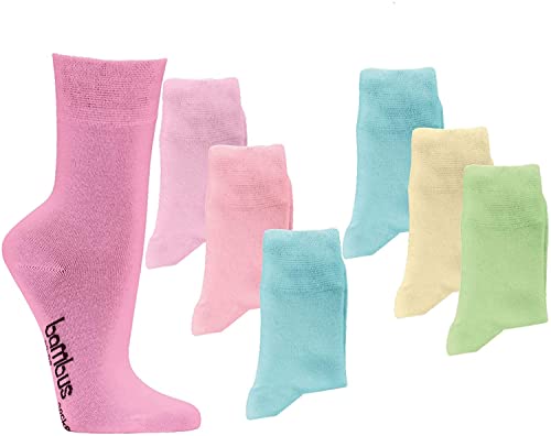 FussFreunde 6 Paar Paar Bambus Socken in Pastell Farben mit ANTILOCH-GARANTIE (as3, numeric, numeric_35, numeric_38, regular, regular, Pastell) von FussFreunde