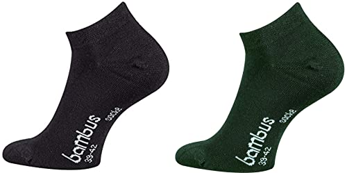 FussFreunde 6 Paar Bambus-Socken, Kurzsocken/Sneaker-Socken und Anti-Loch-Garantie (as3, numeric, numeric_39, numeric_42, regular, regular,Sneaker/Schwarz/Anthrazit) von FussFreunde