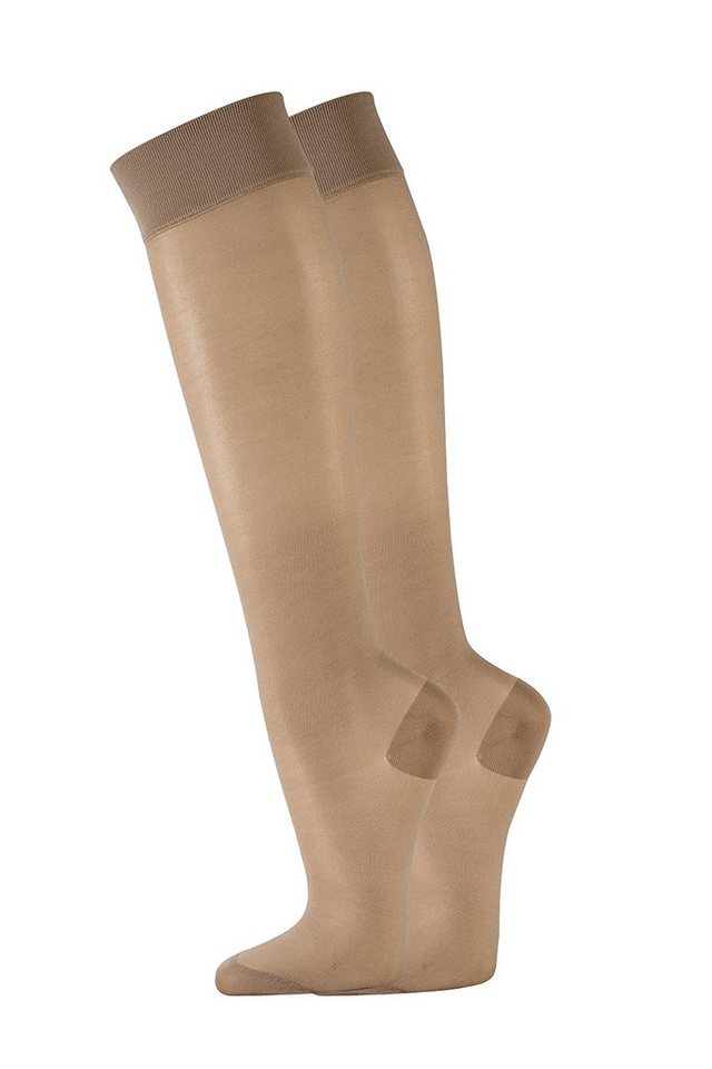 FussFreunde Feinkniestrümpfe 2 Paar Stützkniestrümpfe, Reisestrümpfe für Damen, Knie-Feinstrümpfe von FussFreunde