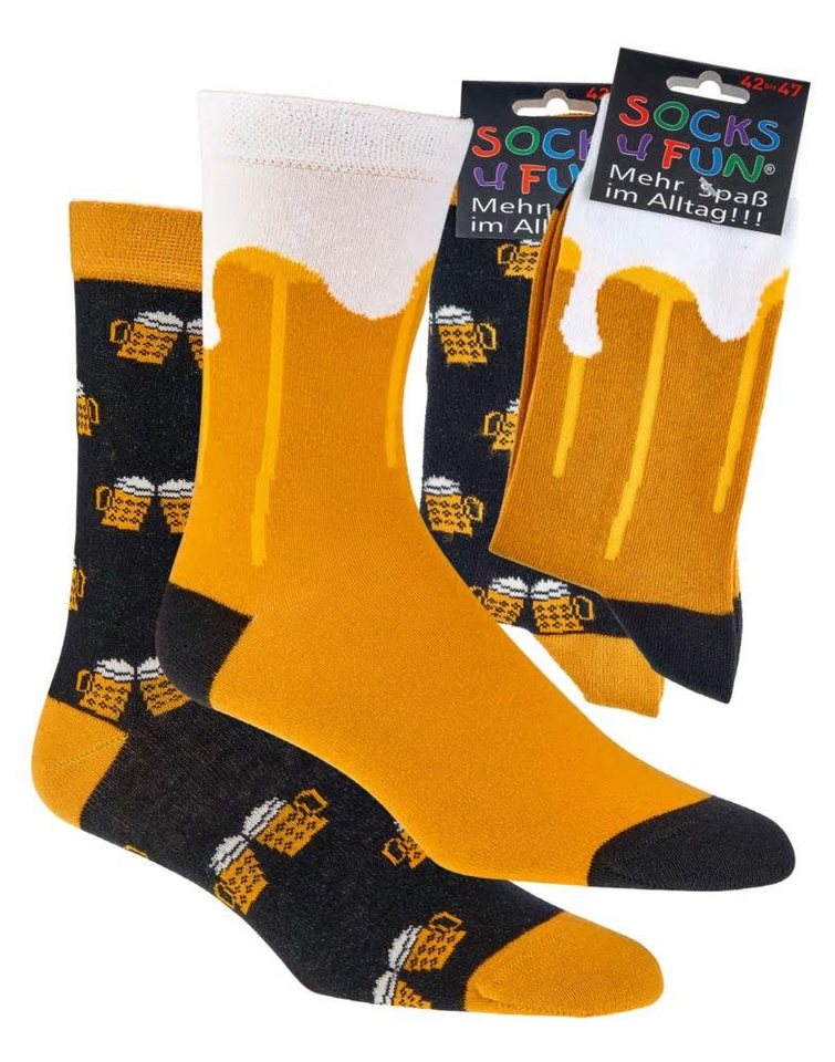 FussFreunde Socken 2 Paar Fun Socken, Spaß mit Socken, über 70 Motive, ANTI-LOCH-GARANTIE von FussFreunde