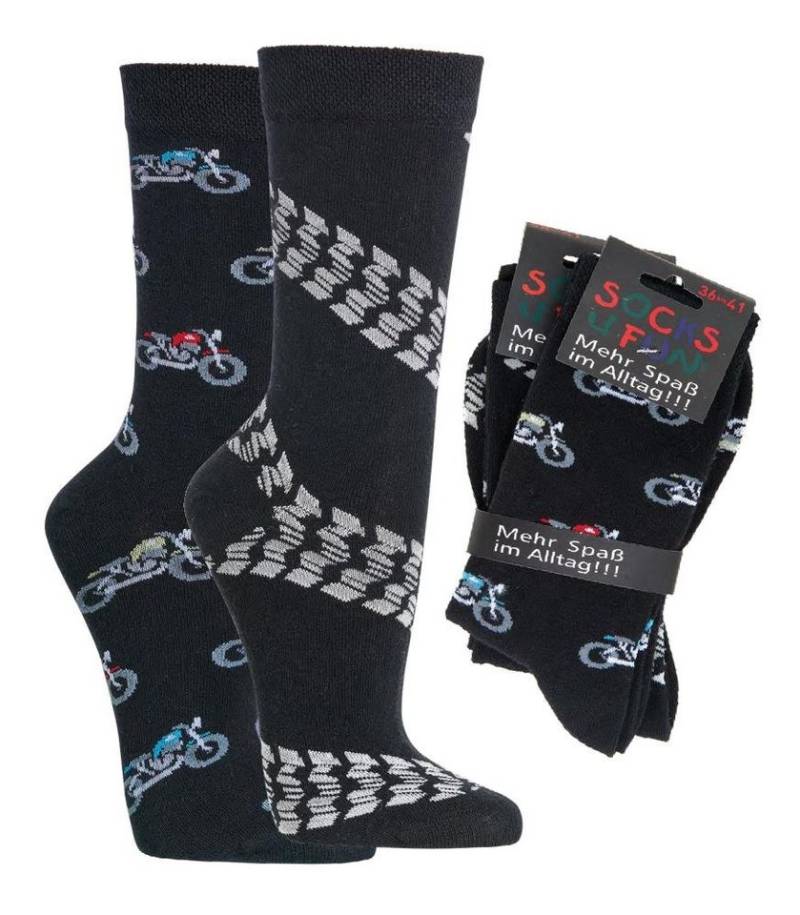 FussFreunde Socken 2 Paar Fun Socken, Spaß mit Socken, über 70 Motive, ANTI-LOCH-GARANTIE von FussFreunde