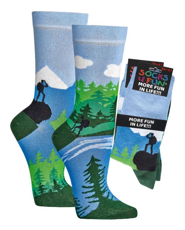 FussFreunde Freizeitsocken 2 Paar Fun Socken, Spaß mit Socken, über 70 Motive, ANTI-LOCH-GARANTIE von FussFreunde