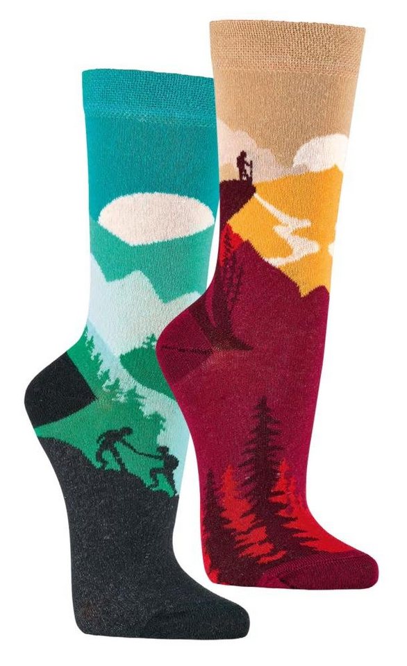 FussFreunde Freizeitsocken 2 Paar Fun Socken, Spaß mit Socken, über 70 Motive, ANTI-LOCH-GARANTIE von FussFreunde