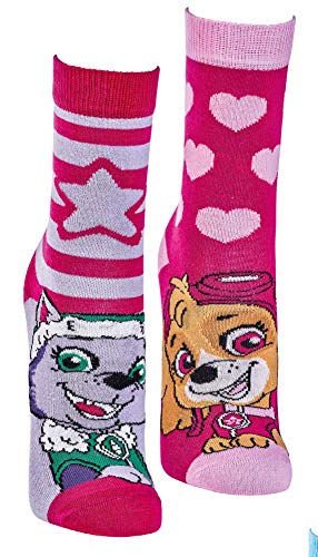 FussFreunde Kinder Öko Socken 6 Paar für Jungen/Mädchen,Schadstoffgeprüft, in vielen Mustern (Paw Patrol Mädchen, numeric_19) von FussFreunde