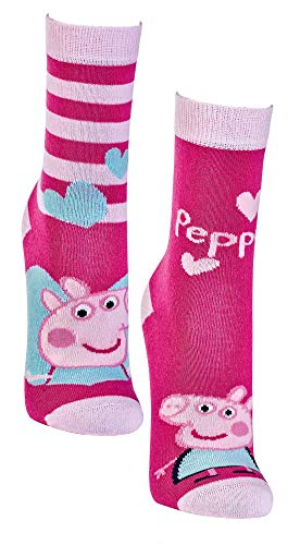 FussFreunde Kinder Öko Socken 6 Paar für Jungen/Mädchen,Schadstoffgeprüft, in vielen Mustern (Peppa Pig, numeric_19) von FussFreunde