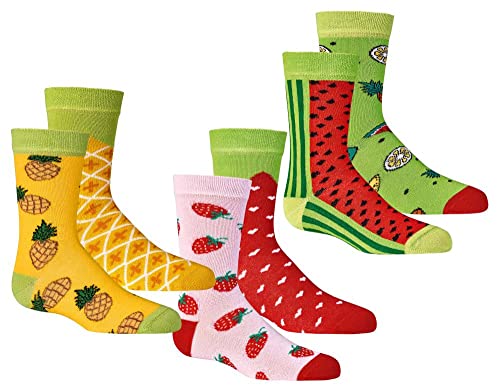 FussFreunde Kinder Socken, 6 Paar für Jungen/Mädchen,Schadstoffgeprüft, viele Muster (as3, numeric, numeric_19, numeric_22, regular, Tutti Frutti) von FussFreunde