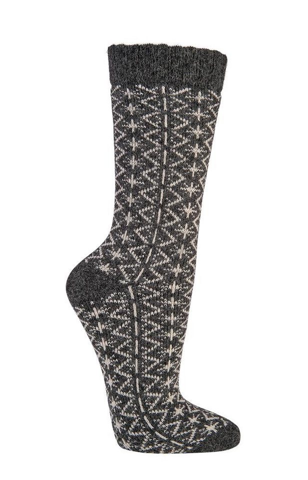 FussFreunde Komfortsocken 2 Paar Folklore TREND-Socken Wollsocken mit Merino- & Alpakawolle von FussFreunde