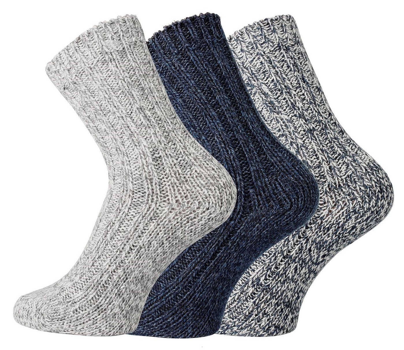 FussFreunde Norwegersocken 3 Paar weiche Norwegersocken, Söckchen mit Wolle für Babys & Kinder von FussFreunde