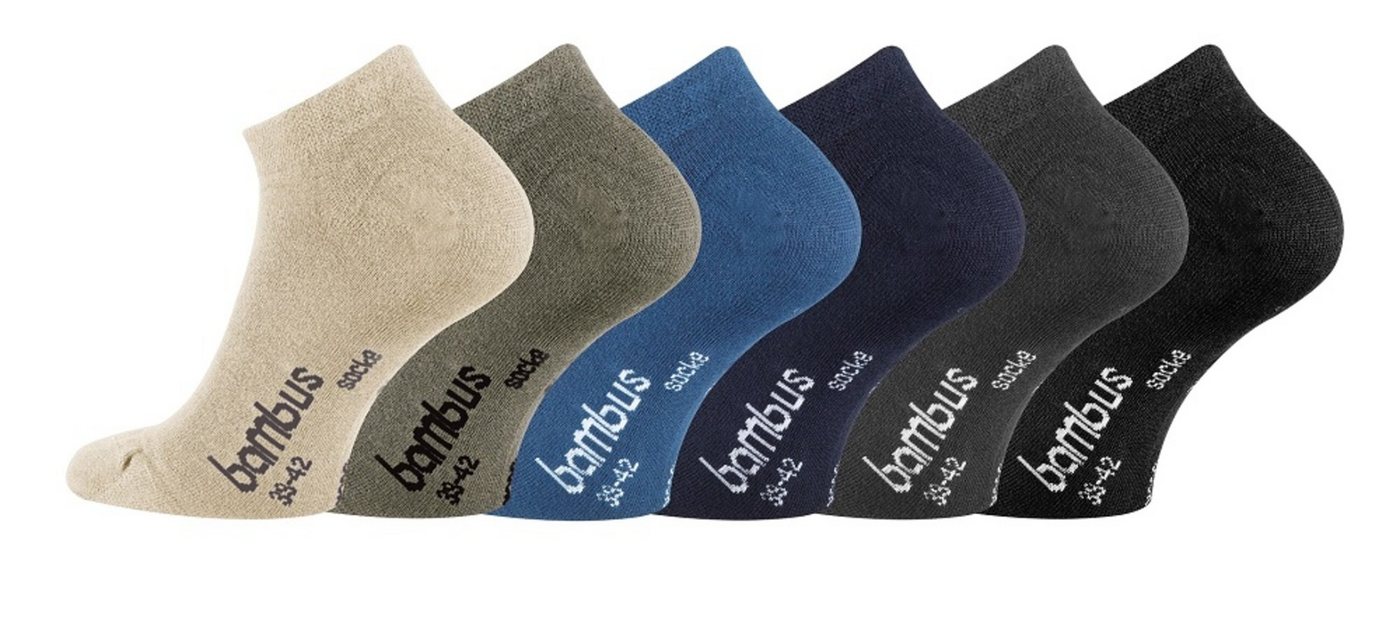 FussFreunde Sneakersocken 6 Paar Bambus Sneakersocken mit ANTI-LOCH-GARANTIE, kurze Socken von FussFreunde