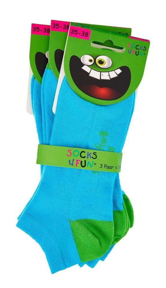 FussFreunde Sneakersocken 6 Paar Kinder Sneaker Socken, GUTE LAUNE FARBEN für Mädchen & Jungen von FussFreunde