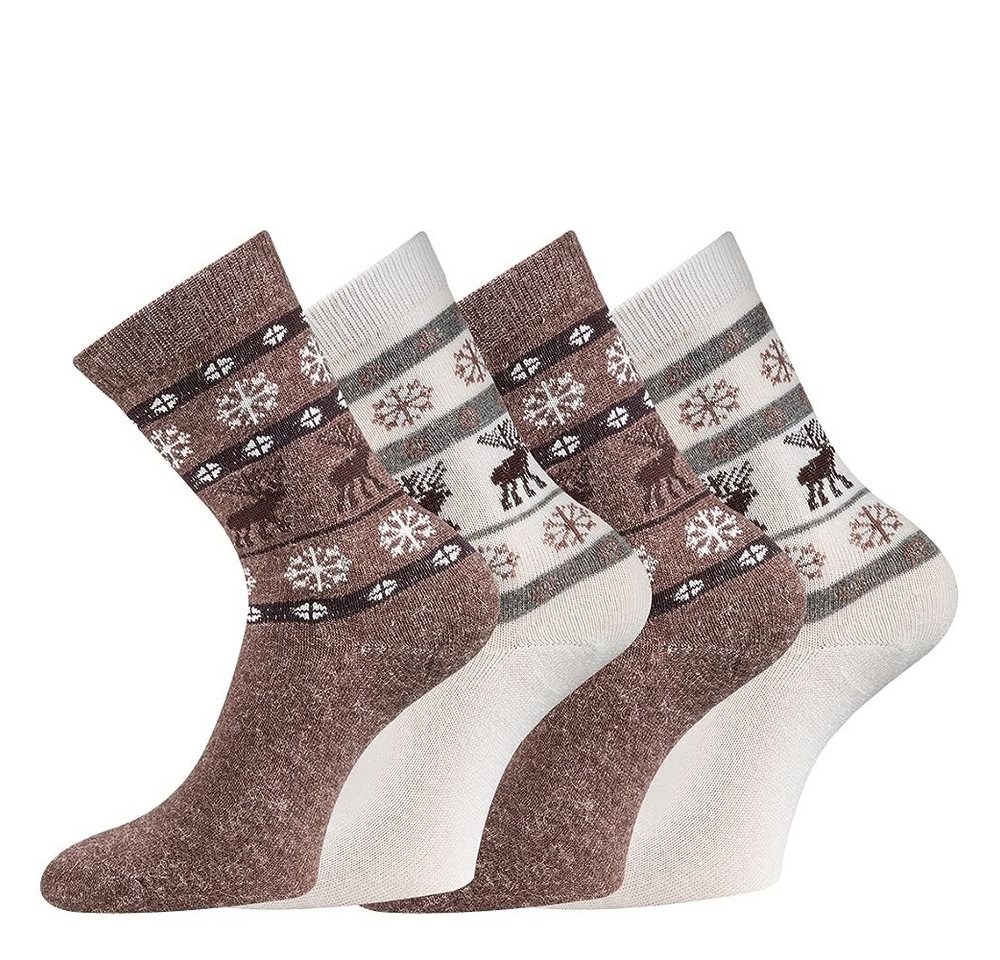 FussFreunde Socken 2 Paar Socken mit Alpaka-Wolle Skandinavien Style für Damen & Herren von FussFreunde