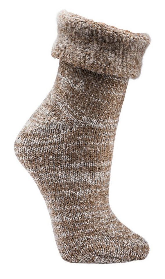 FussFreunde Kuschelsocken 2 Paar extra-warme Thermo Kuschel-Umschlagsocken Haussocken Wollsocken von FussFreunde