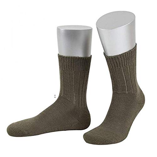 JD 3 Paar Bundeswehr Strümpfe/Socken mit Plüschsohle, produziert in Deutschland (Oliv/kurz, 39/41) von FussFreunde