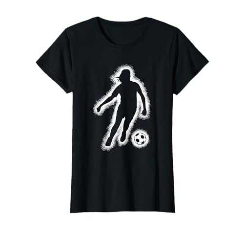 Fußball Fußballspielerin Fußballerin Frauen Mädchen Kinder T-Shirt Fußball Fußballspielerin Fußballerin Frauen Mädchen Kinder T-Shirt von Fußball Bekleidung Damen Herren Mädchen Jungen
