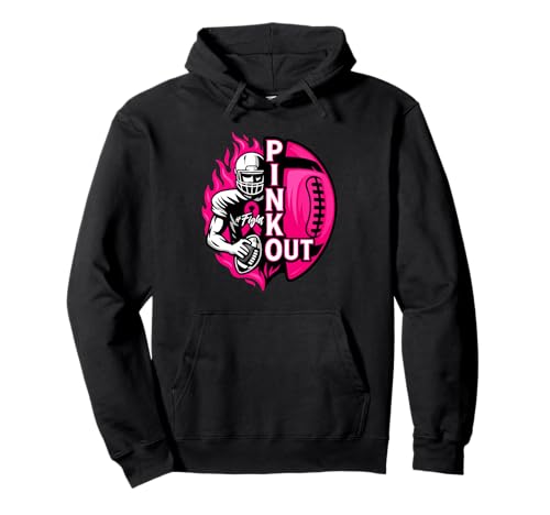 Football Pink Out Team Brustkrebsbewusstseinsmonat Frauen Pullover Hoodie Football Pink Out Team Brustkrebsbewusstseinsmonat Frauen Pullover Hoodie von Fußball -Breast Cancer Awareness Bekleidung