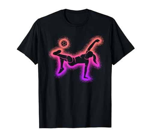 Fußball Fußballerin Damen Kinder Fussball Mädchen T-Shirt Fußball Fußballerin Damen Kinder Fussball Mädchen T-Shirt von Fußball Fußballerin Mädchen Damen Fußballspieler