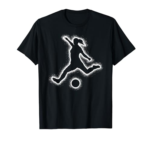 Fußball Fussballerin Damen Kinder Mädchen Fussball T-Shirt Fußball Fussballerin Damen Kinder Mädchen Fussball T-Shirt von Fußball Fußballerin Mädchen Damen Fußballspieler