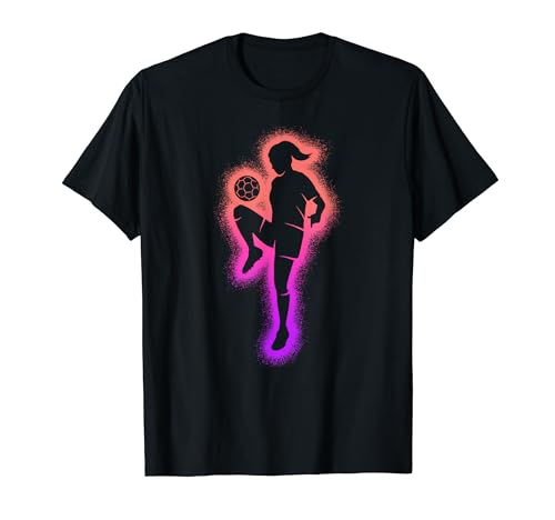 Fußball Fußballerin Damen Mädchen Kinder Fussball T-Shirt Fußball Fußballerin Damen Mädchen Kinder Fussball T-Shirt von Fußball Fußballerin Mädchen Damen Fußballspieler