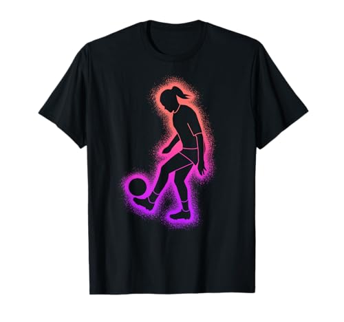 Fußball Fußballspielerin Fußballerin Damen Fussball Mädchen T-Shirt Fußball Fußballspielerin Fußballerin Damen Fussball Mädchen T-Shirt von Fußball Fußballerin Mädchen Damen Fußballspieler