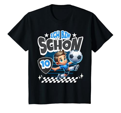 Kinder Fußball 10. Geburtstag 10 Jahre Fußballer Fußballspieler T-Shirt Kinder Fußball 10. Geburtstag 10 Jahre Fußballer Fußballspieler T-Shirt von Fußball Geburtstag Kinder Fußballspieler Trikot
