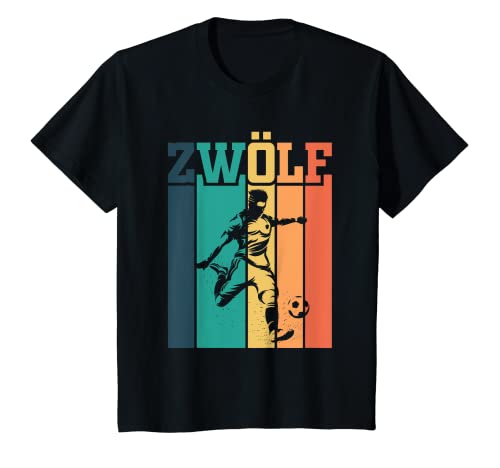 Kinder Kindergeburtstag 12 Jahre 12. Geburtstag Fußball T-Shirt von Fußball Geburtstags Outfit für Kinder
