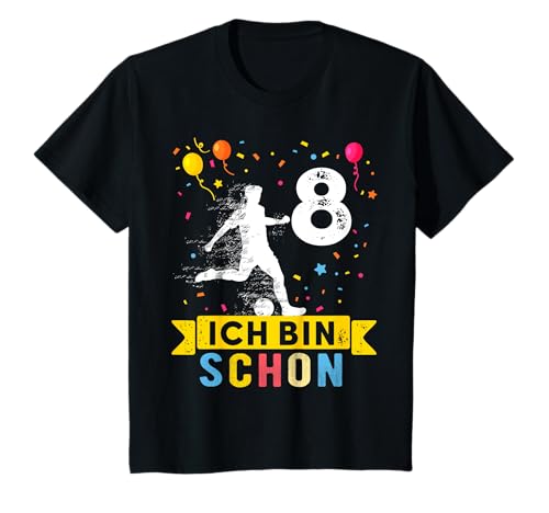 Geburtstag 8 Fussball Jungen 8 Jahre Junge Geschenk T-Shirt von Fussball Geschenke Jungen 8 Jahre