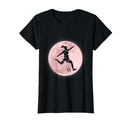 Fussball Girl Im Mond, Frauenfussball Fussball Mädchen T-Shirt Fussball Girl Im Mond, Frauenfussball Fussball Mädchen T-Shirt von Fussball Geschenke Mädchen, Frauenfussball Zubehör