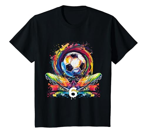 Kinder Kinder 6 Geburtstag Junge 6 Jahre Fußballer Fußball Geschenk T-Shirt Kinder Kinder 6 Geburtstag Junge 6 Jahre Fußballer Fußball Geschenk T-Shirt von Fußball Geschenke & Geschenkidee für Kinder Junge