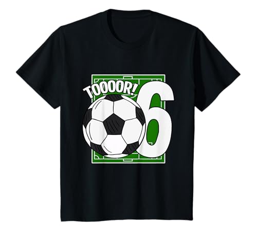 Kinder Fußball 6 Jahre alt Fußballspieler 6. Geburtstag T-Shirt Kinder Fußball 6 Jahre alt Fußballspieler 6. Geburtstag T-Shirt von Fußball Geschenkideen für Jungen und Mädchen