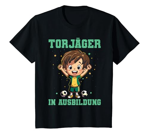 Kinder Torjäger in Ausbildung Kinder Fußballer Jungen Fußball T-Shirt von Fußball Jungen Fußballer & Fußballspieler Outfit