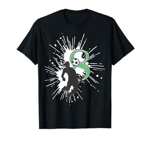 Kinder Geburtstag Fußball 8 Jahre Junge Fußballspieler Zahl T-Shirt von Fußball Kinder Geburtstags Motive für Jungen