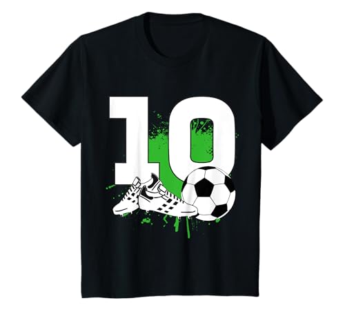Kinder 10. Geburtstag Junge 10 Jahre Fussballer Fußball Geburtstags T-Shirt Kinder 10. Geburtstag Junge 10 Jahre Fussballer Fußball Geburtstags T-Shirt von Fußball Kindergeburtstag Fußballer Party Geschenk