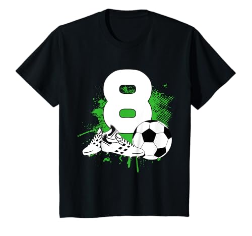 Kinder 8. Geburtstag Junge 8 Jahre Fussballer Fussball Geburtstags T-Shirt Kinder 8. Geburtstag Junge 8 Jahre Fussballer Fussball Geburtstags T-Shirt von Fußball Kindergeburtstag Fußballer Party Geschenk