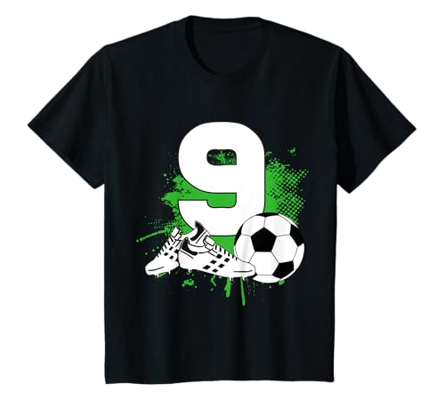 Kinder 9. Geburtstag Junge 9 Jahre Fussballer Fussball Geburtstags T-Shirt Kinder 9. Geburtstag Junge 9 Jahre Fussballer Fussball Geburtstags T-Shirt von Fußball Kindergeburtstag Fußballer Party Geschenk