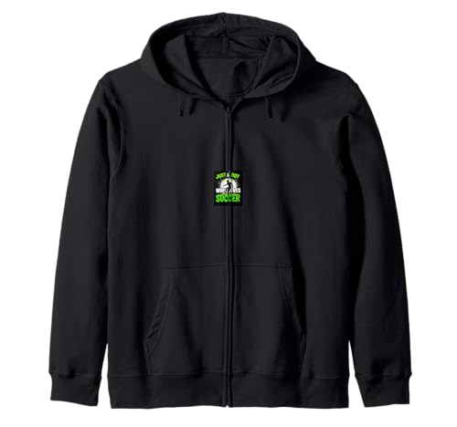 JUST A Boy WHO Loves Fußball-Liebhaber Kapuzenjacke von Fußball-Liebhaber-Geschenk-Design