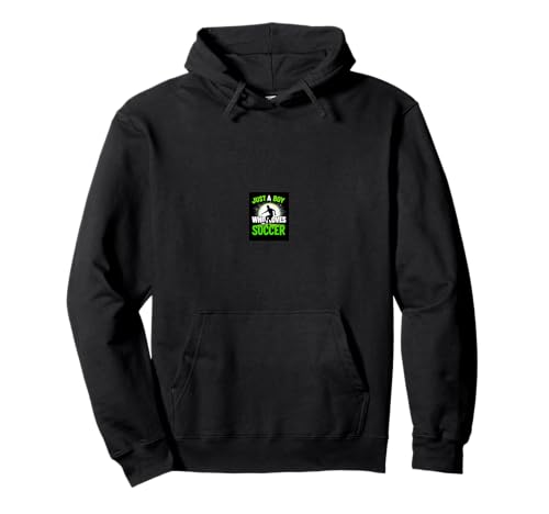 JUST A Boy WHO Loves Fußball-Liebhaber Pullover Hoodie von Fußball-Liebhaber-Geschenk-Design
