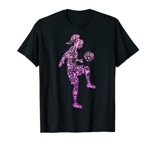 Fußball Mädchen Fußballerin Damen Frauen T-Shirt von Fussball Mädchen Geschenkideen