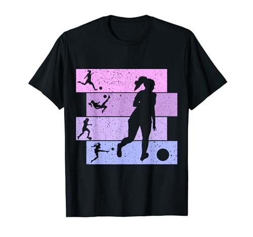 Fußball Mädchen Fußballerin Fussball Damen T-Shirt von Fussball Mädchen Geschenkideen