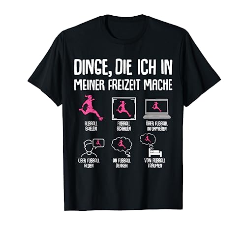 Fußball Mädchen Fußballerin Fussball Kinder Damen T-Shirt von Fussball Mädchen Geschenkideen