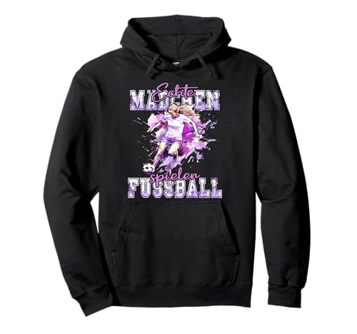 Fußball - Echte Mädchen spielen Fußball Pullover Hoodie Fußball - Echte Mädchen spielen Fußball Pullover Hoodie von Fußball Mädchen weibliche Spielerin Training