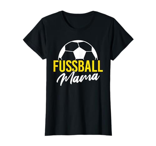 Fußball Mama Tshirt gelb Fussball Mutter Verein Ball Lustig T-Shirt von Fußball Mama Geschenk Fussball Verein Sport