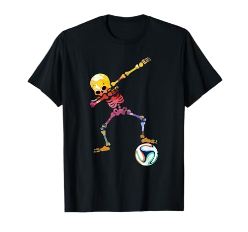 Dabbing Skelett Dab Fussball Gerippe Mädchen Schiedsrichter T-Shirt Dabbing Skelett Dab Fussball Gerippe Mädchen Schiedsrichter T-Shirt von Fußball Mann Soccer Jungs Torwart Geschenk Bolzen