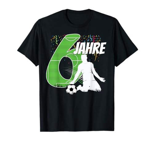 6. Geburtstag Junge Mädchen 6 Jahre Kinder Fußballspieler T-Shirt 6. Geburtstag Junge Mädchen 6 Jahre Kinder Fußballspieler T-Shirt von Fußball Trikot Fußballmannschaft & Verein Zubehör