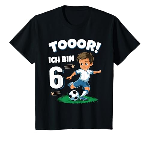 6 Geburtstag Junge Mädchen Fußball Geschenke Fussball T-Shirt 6 Geburtstag Junge Mädchen Fußball Geschenke Fussball T-Shirt von Fußball Trikot Geburtstag Junge Mädchen Kinder