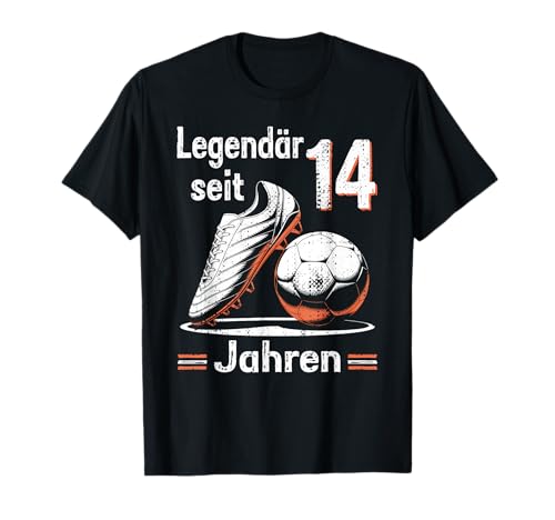 14 Geburtstag Junge Mädchen Fußball Trikot Fussball Outfit T-Shirt von Fußball Trikot Geburtstag Junge Mädchen