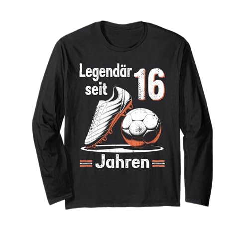 16 Geburtstag Junge Mädchen Fußball Trikot Fussball Outfit Langarmshirt 16 Geburtstag Junge Mädchen Fußball Trikot Fussball Outfit Langarmshirt von Fußball Trikot Geburtstag Junge Mädchen